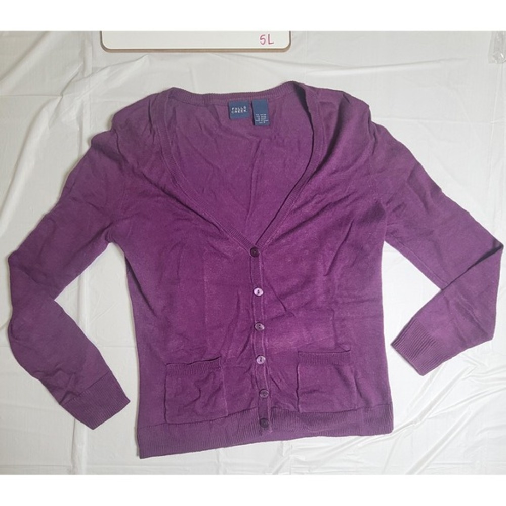 Womens Falls Creek long sleeve cardigan. Purple. Long Sleeve.